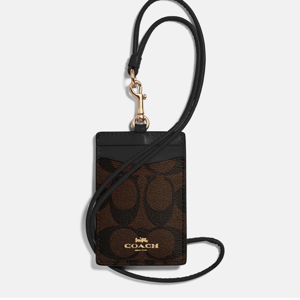 🍓NWT Coach Lanyard - badge credit card & ID holder